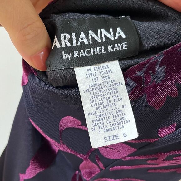 Arianna By Rachel Kaye Vintage Velvet Floral Fairy Whimsigoth Grunge 90s Dress - Picture 7 of 15